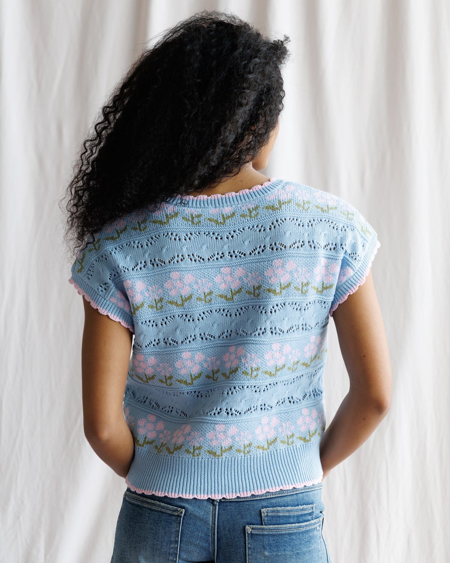 Pink Posies Sweater