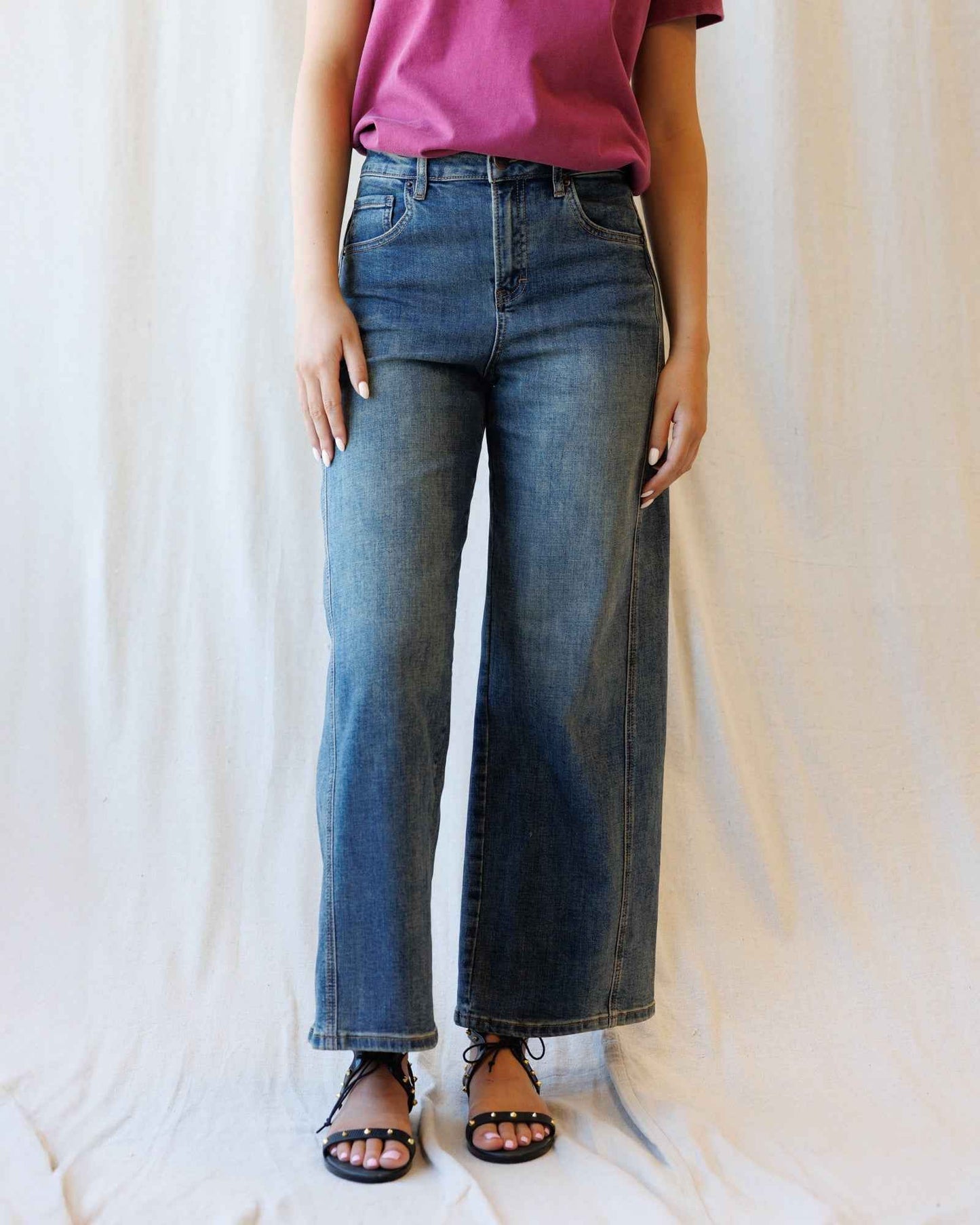 Super High Ankle Wide Leg Flattering Seam
