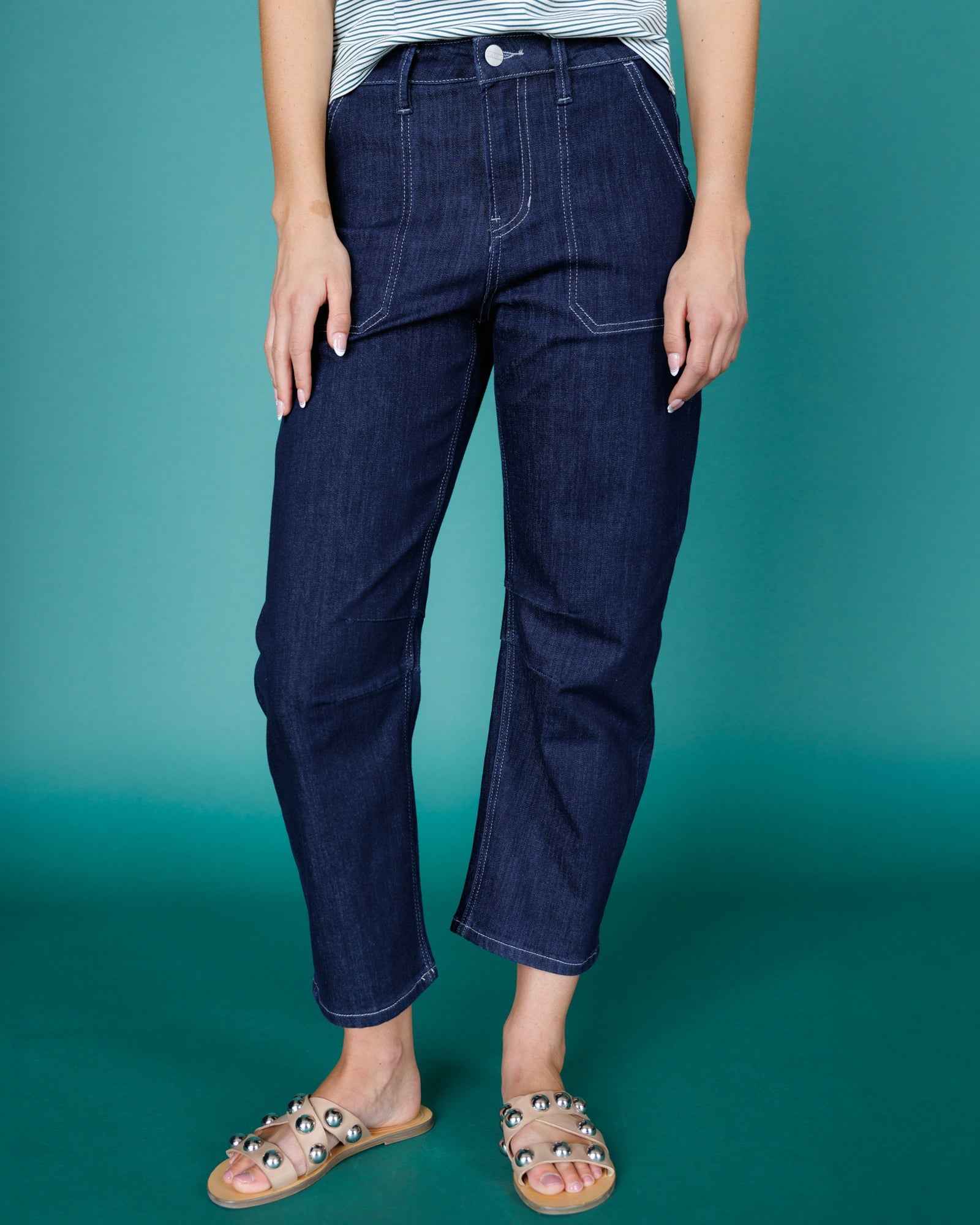 Super High Rise Barrel-Leg Jeans