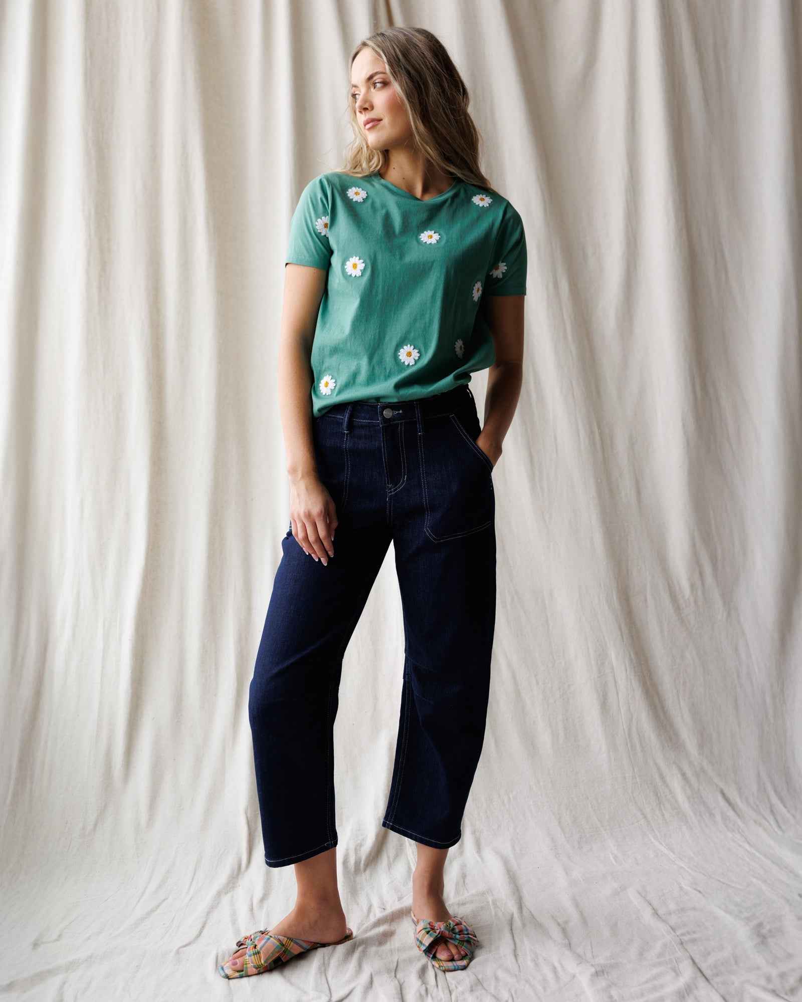 Super High Rise Barrel-Leg Jeans
