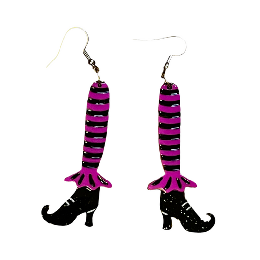 Bewitching Booties Purple Earrings by Lipstick & Chrome