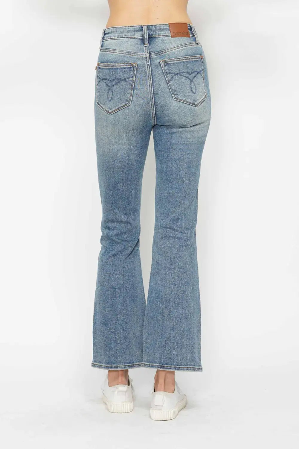 Judy Blue Jeans - Full Size Tummy Control Bootcut Jeans w/ Back Embroidered Pockets