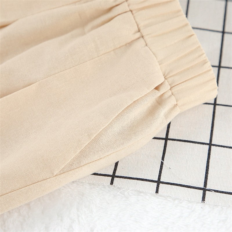 Comfortable Cotton and Linen Women's Fashion Pajama Set