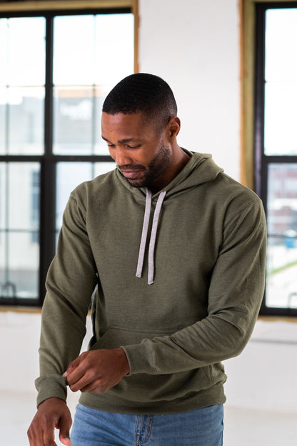 Heathered Fleece Hood