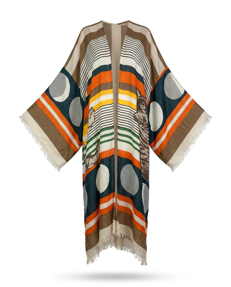 Liberated Printed Maxi Kimono