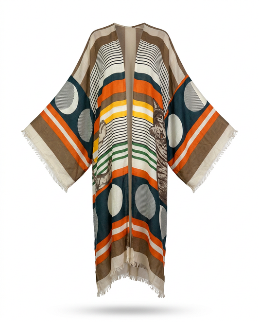 Liberated Printed Maxi Kimono