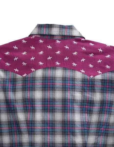 Tin Haul 00167 Star Ombre Plaid (Blue) - Women's Western Shirt