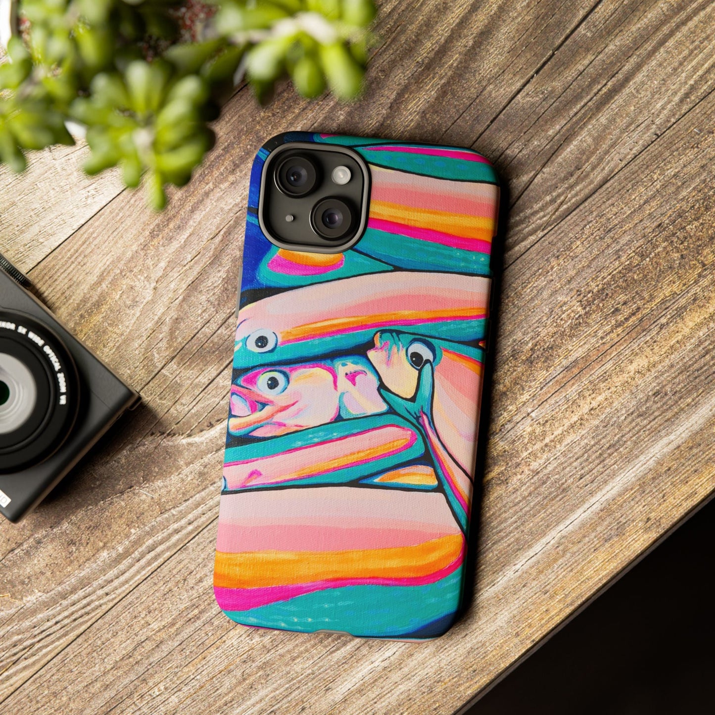 Neon Fish Tough Phone Case