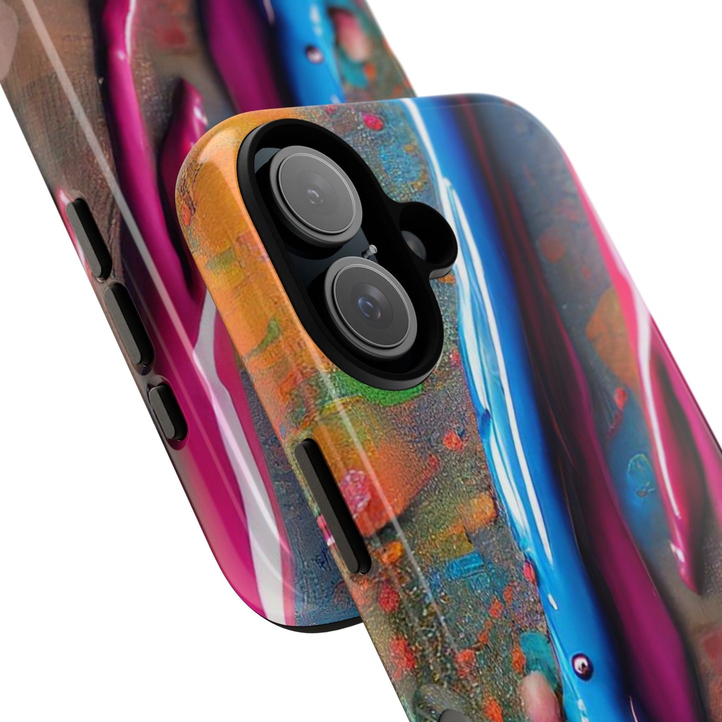 Colorful Artistic Paint Splatter Tough Phone Case