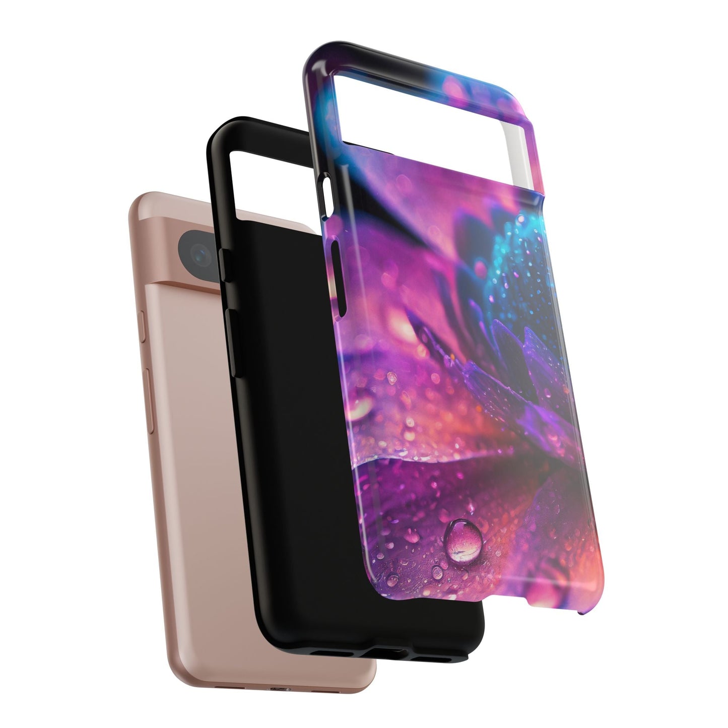 Vibrant Blue And Purple Flower Tough Phone Case