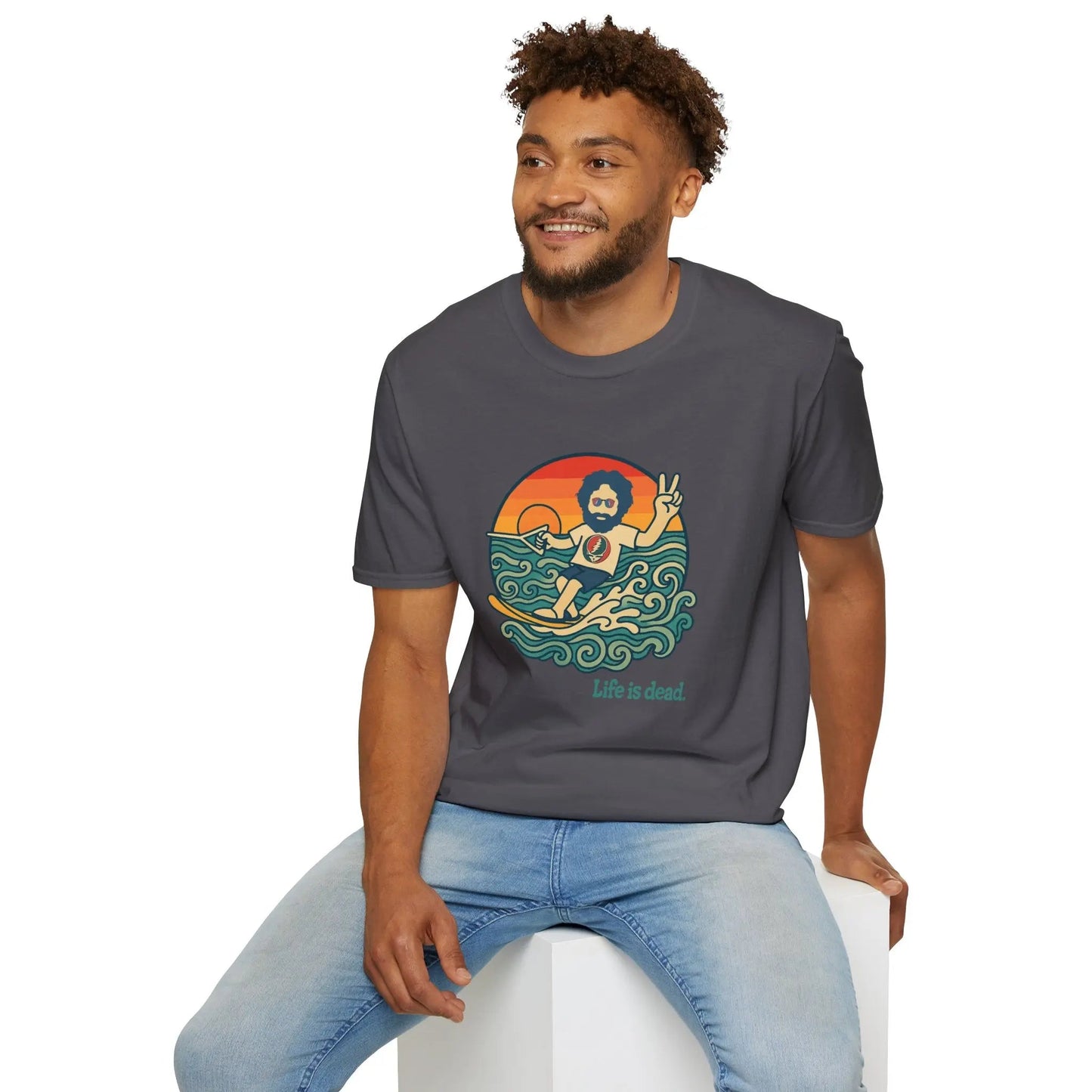 Jerry's Ridin' The Wake Life is dead.® Grateful Dead T-Shirt