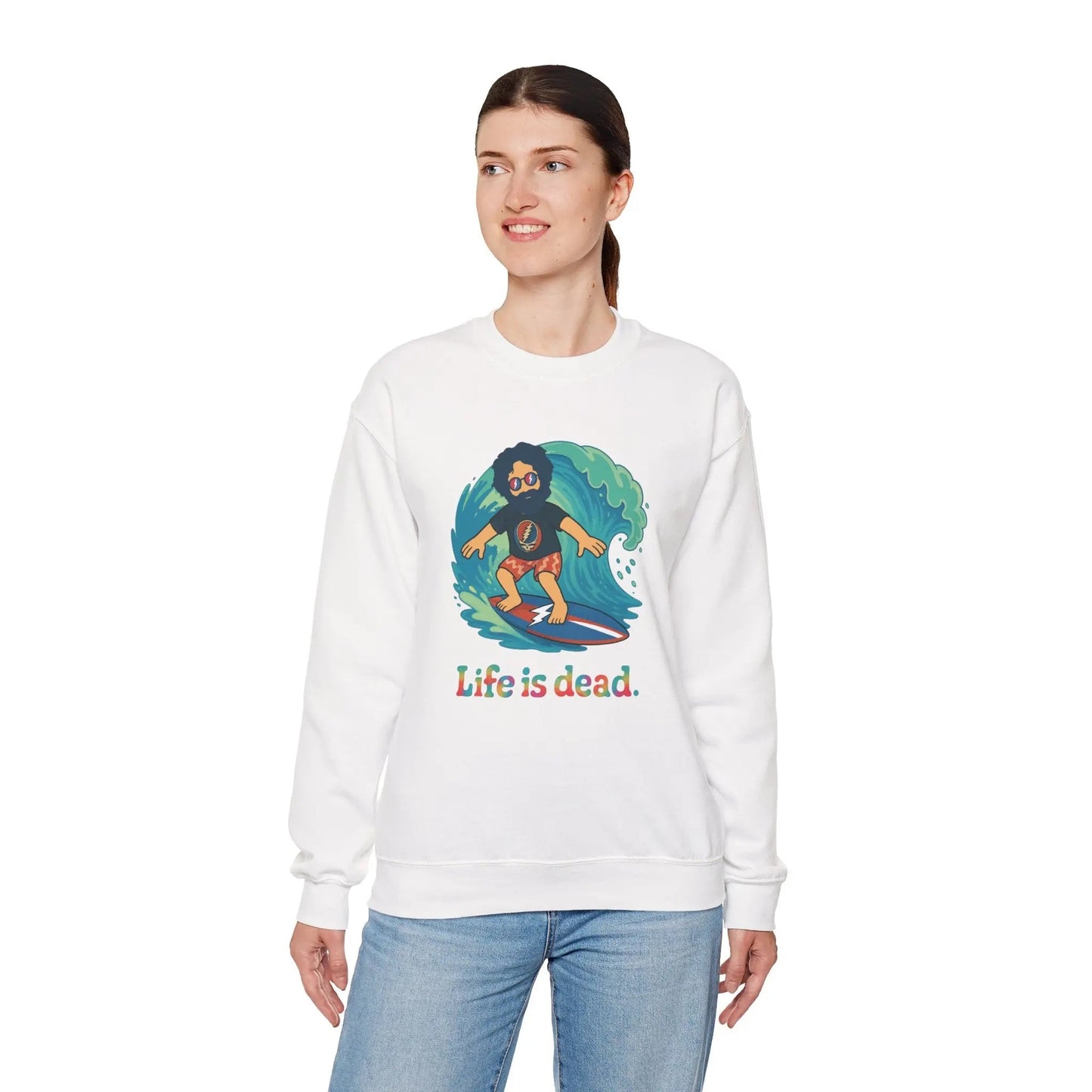 Surfing Jerry Life is dead.® Crewneck