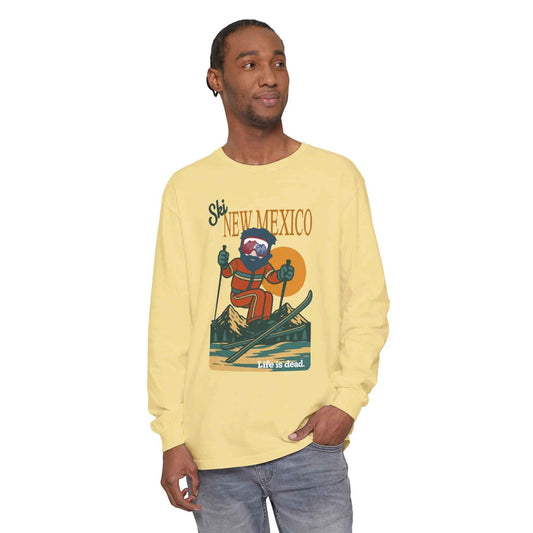 Ski New Mexico - Life is dead.® Mountain Collection Garment-Dyed Long Sleeve T-Shirt