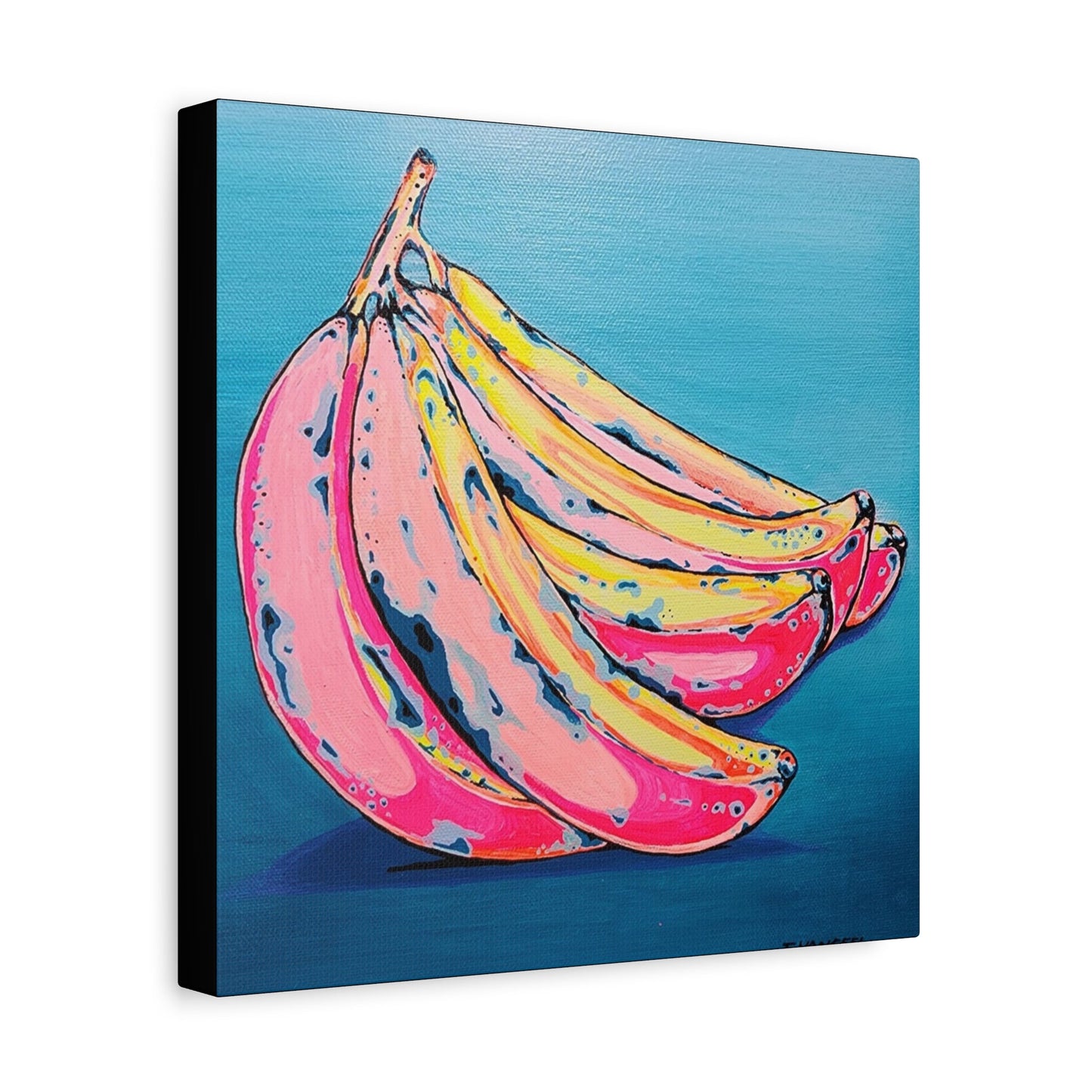 Neon Banana Canvas Art Print, Home Decor, Original Artist Design