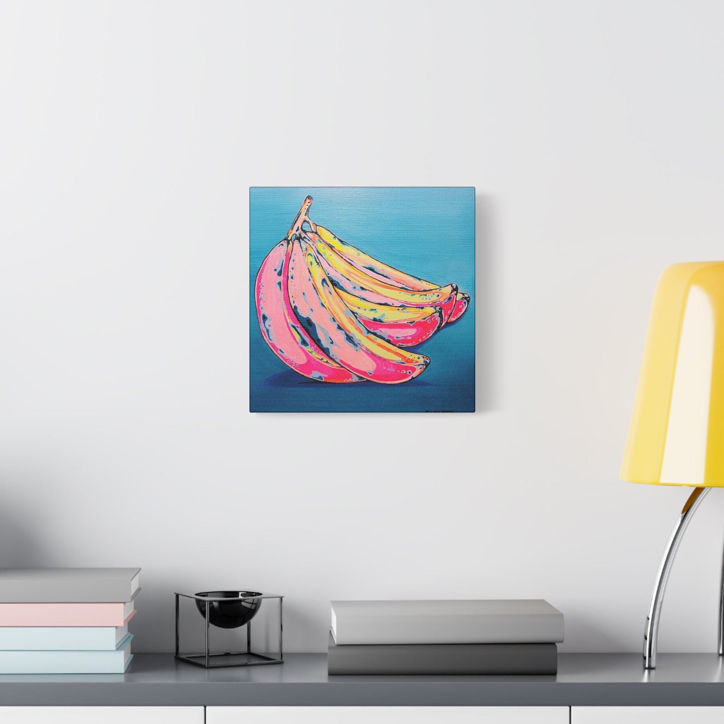 Neon Banana Canvas Art Print, Home Decor, Original Artist Design