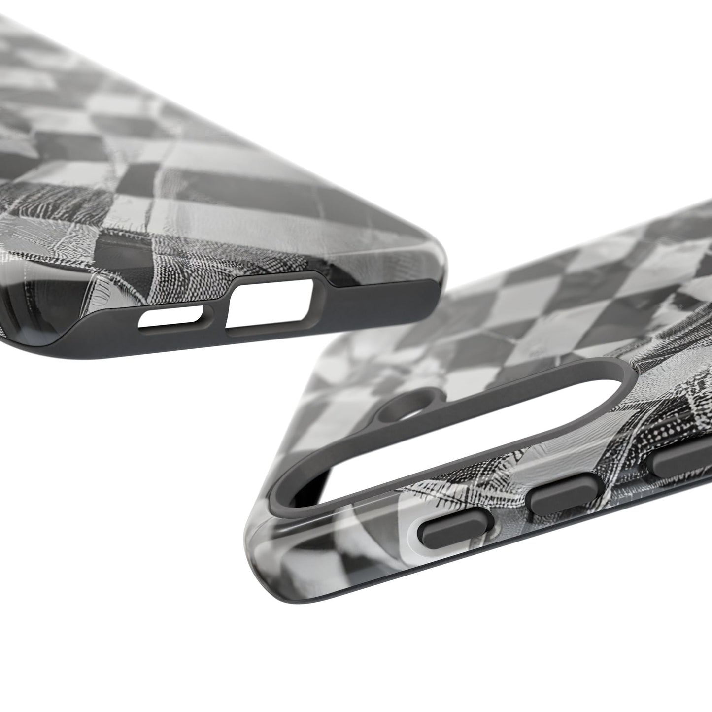 Abstract Checker Print Tough Phone Case