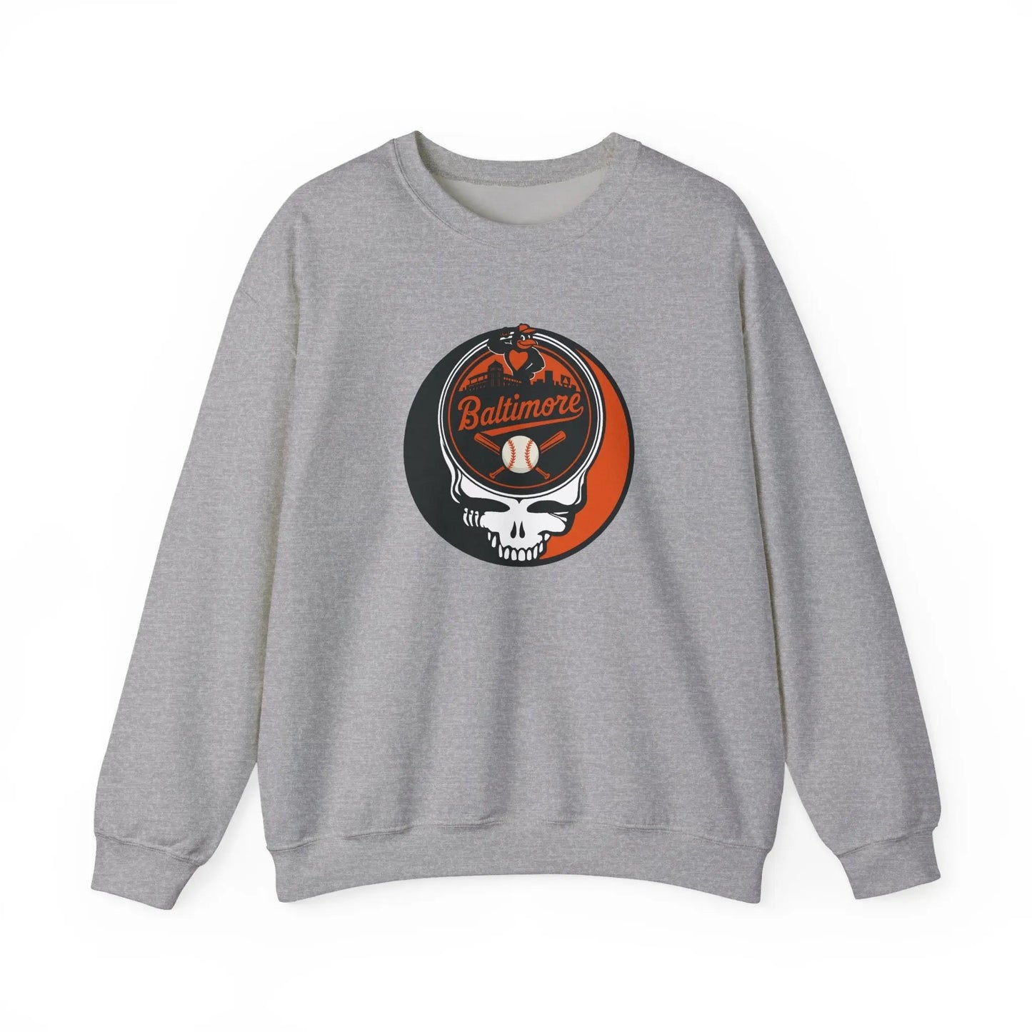Baltimore Orioles Original Stealie Grateful Dead Crewneck Grateful Dead Sweatshirt
