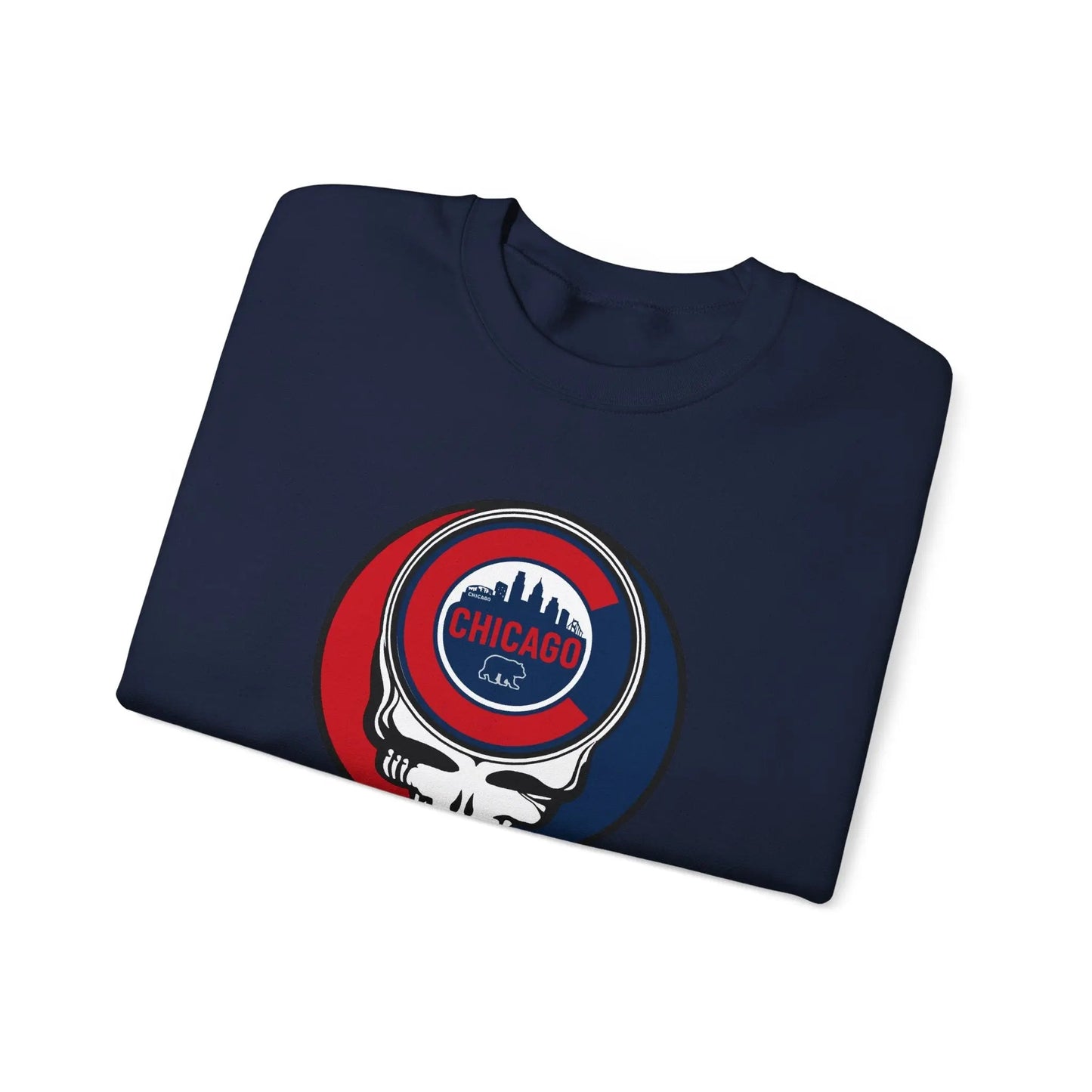 Chicago Cubs Original Stealie Grateful Dead Crewneck Grateful Dead Sweatshirt