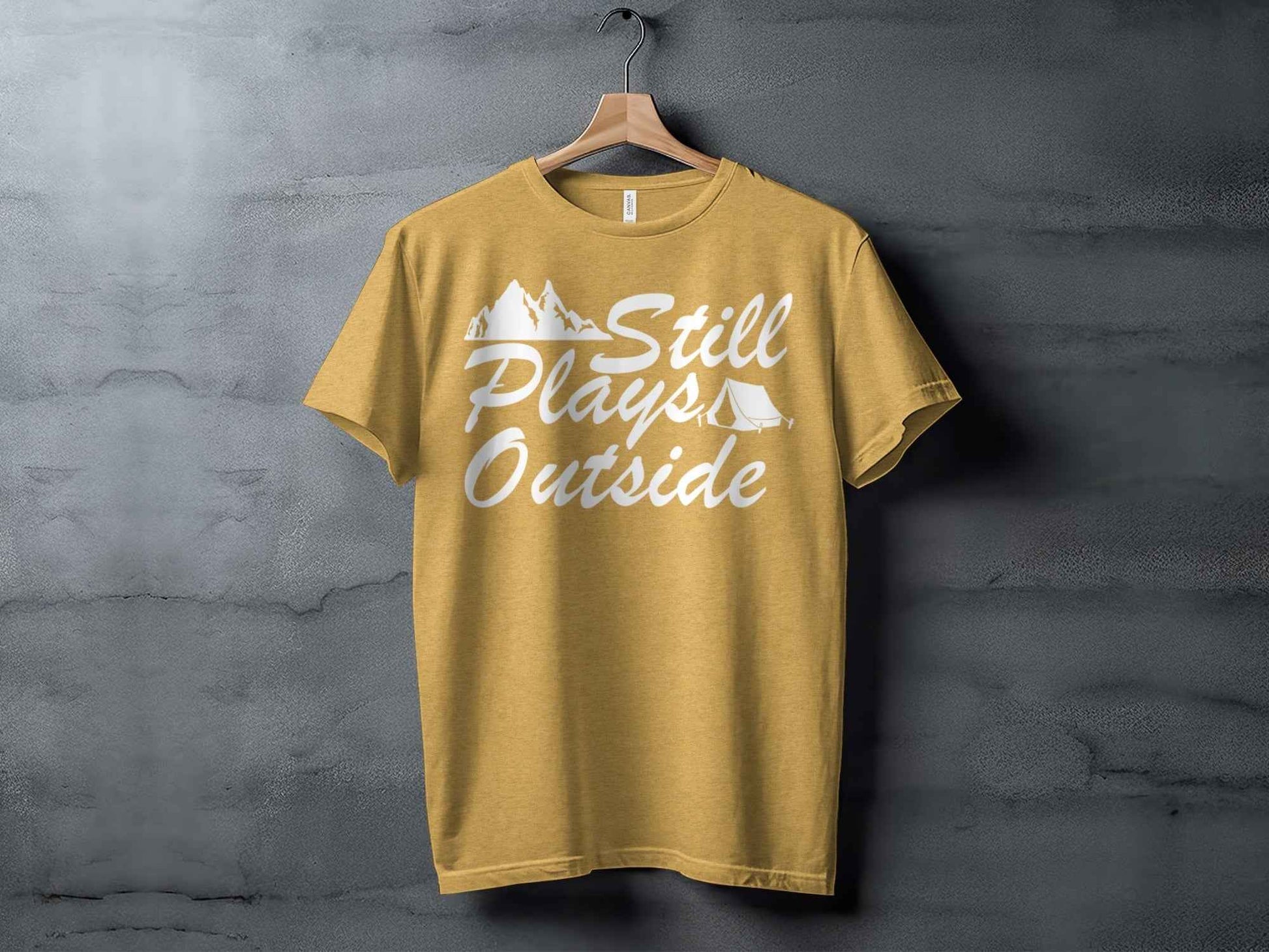 Still Plays Outside With Mountain Tent Graphic T-Shirt