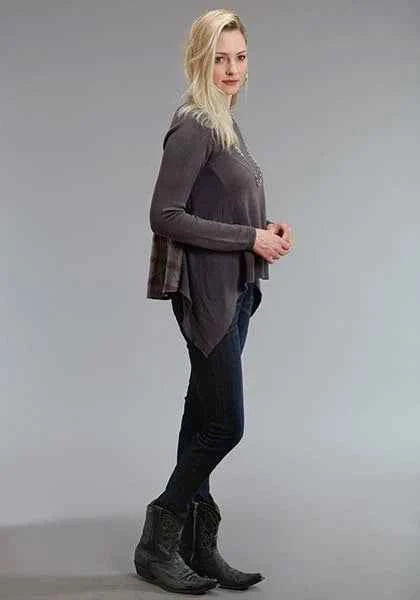 Stetson 0758 Twill Plaid (Grey) - Women's Knit Shirt
