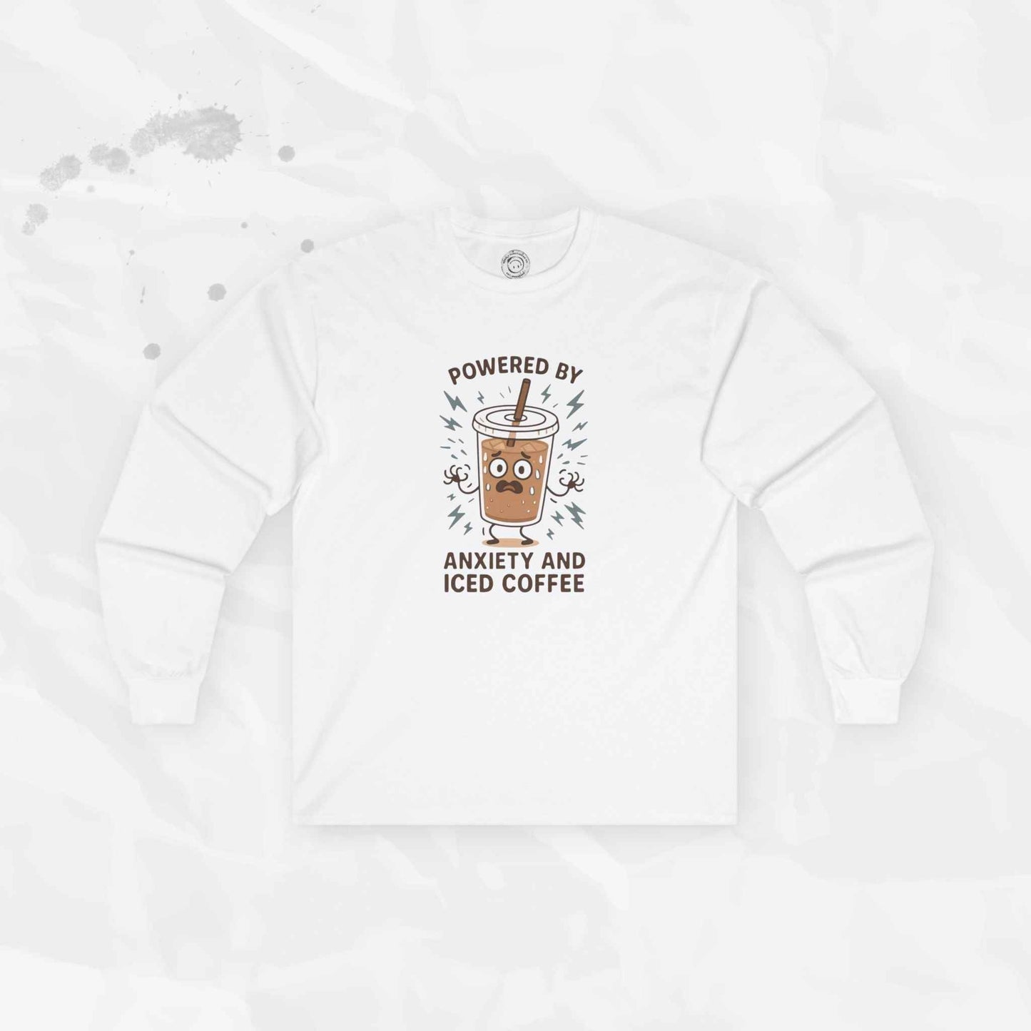 Powered by Anxiety and Iced Coffee - Long Sleeve T-Shirt