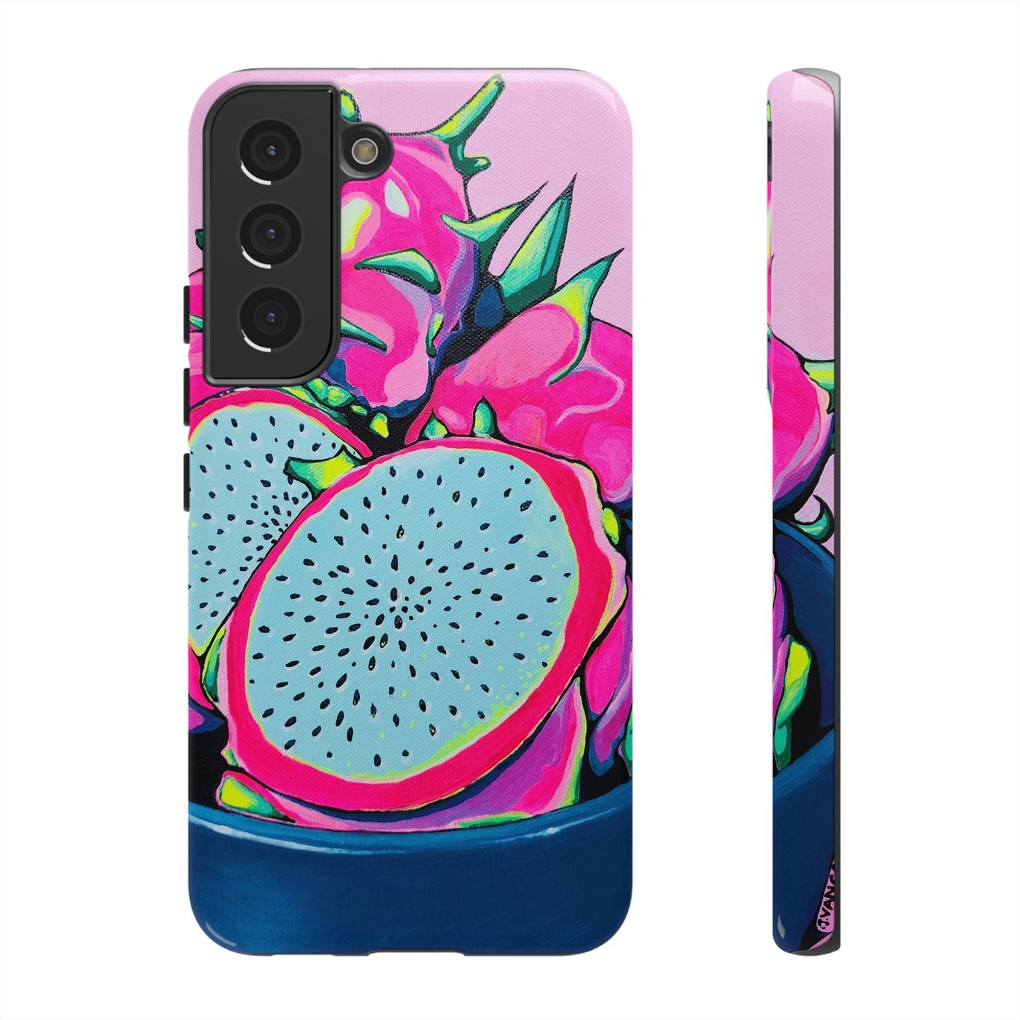 Neon Pink Dragon Fruit Tough Phone Case