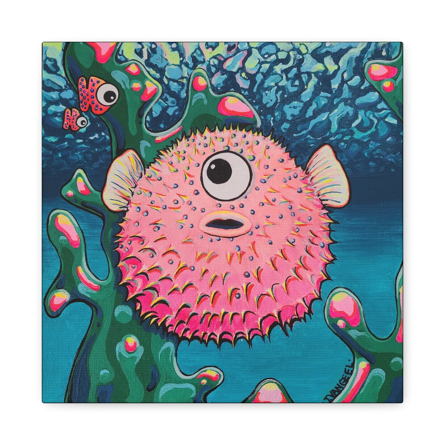 Cyclops Pufferfish Canvas Print - Home Decor Wall Art