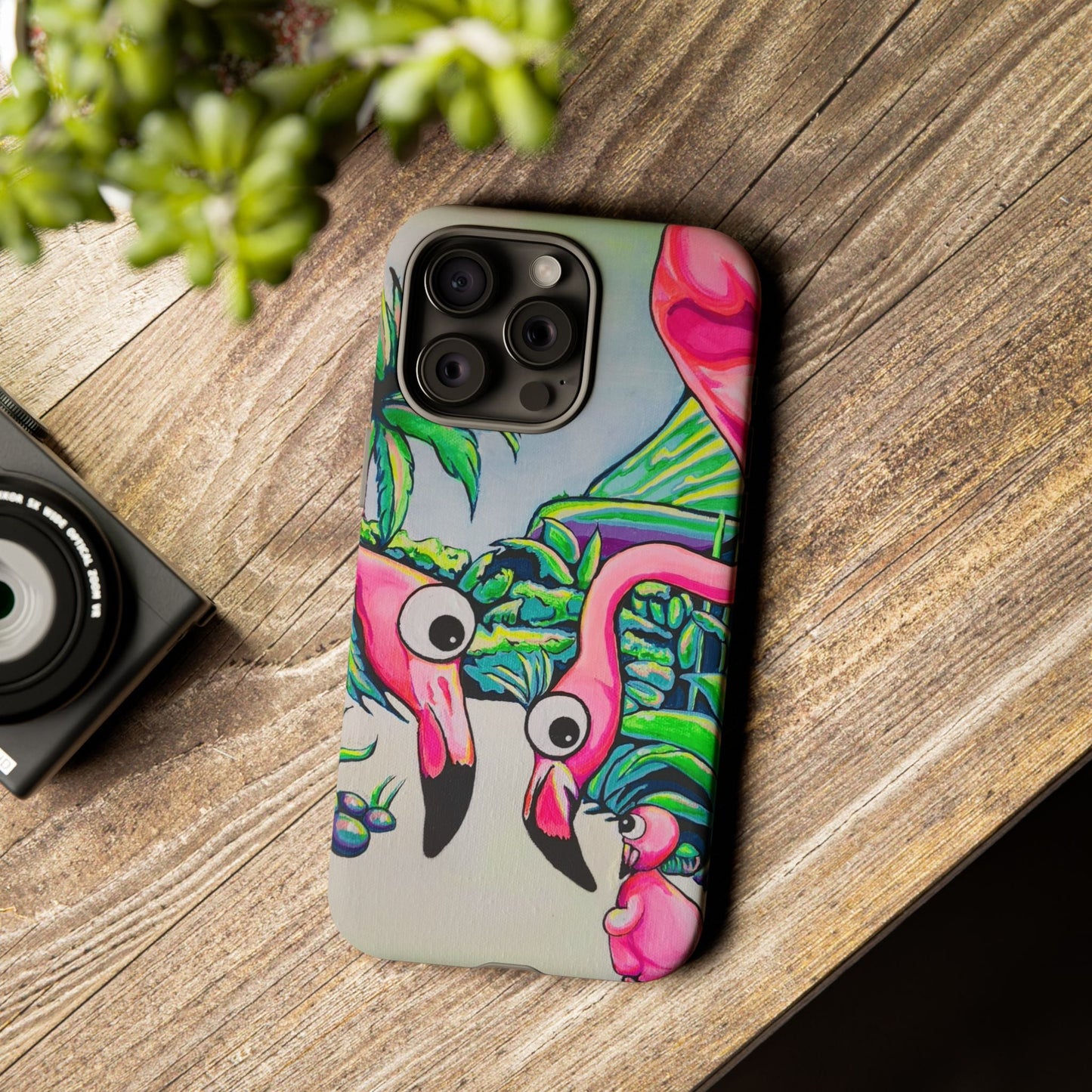 Cyclops Flamingo Family Tough Phone Case