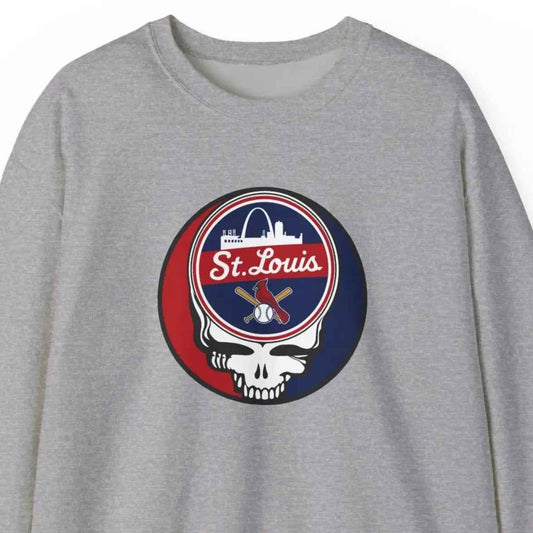 St. Louis Cardinals Original Stealie Grateful Dead Crewneck Grateful Dead Sweatshirt