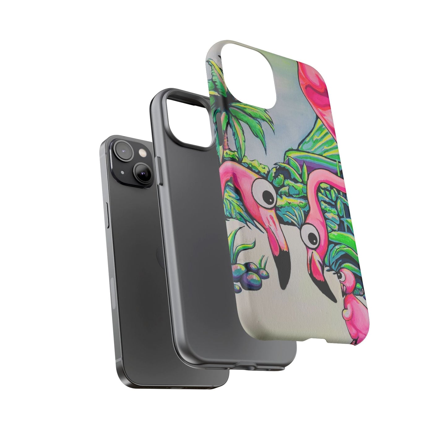 Cyclops Flamingo Family Tough Phone Case