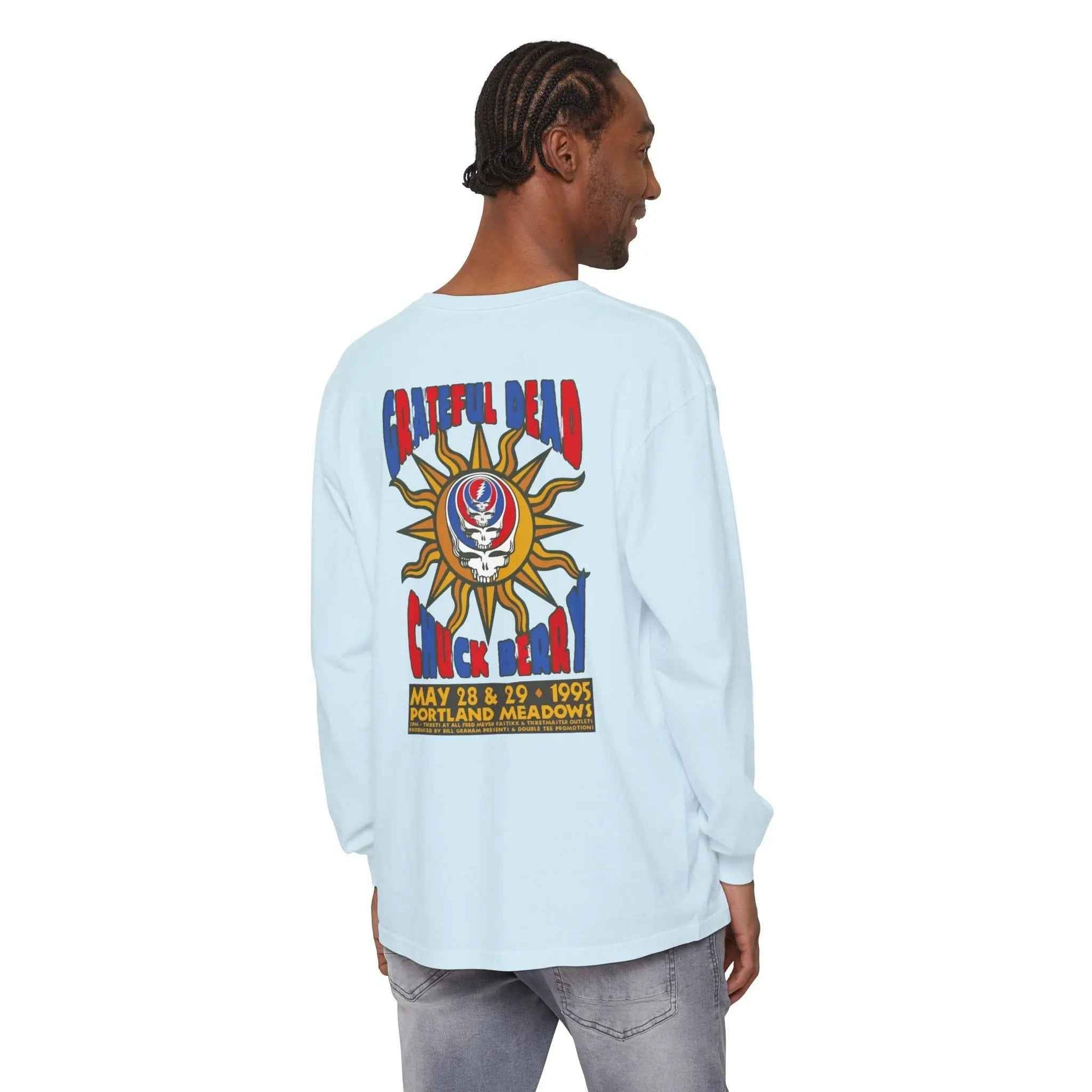 Chuck Berry Grateful Dead Concert Garment-Dyed Long Sleeve T-Shirt