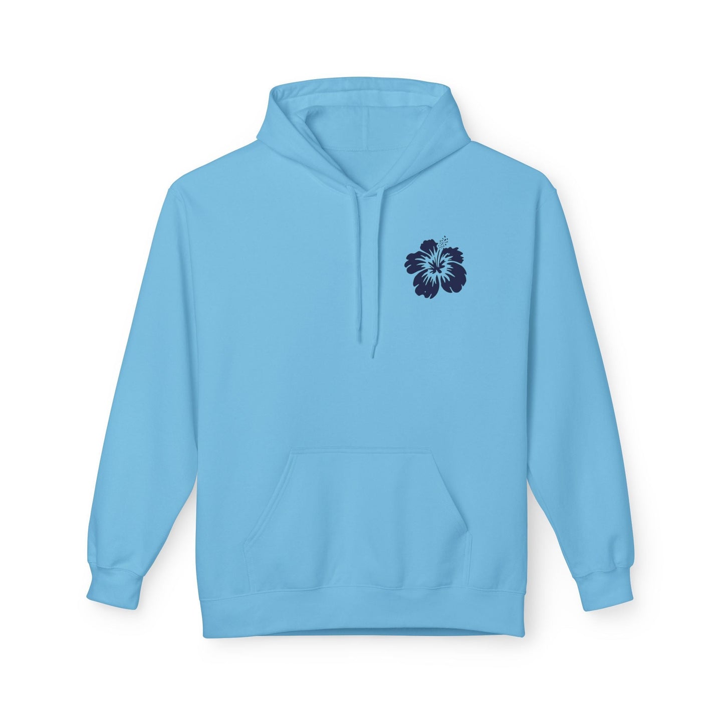 Ocean Beach Floral Hoodie - Surf-Inspired Unisex Fleece for Beach Lovers