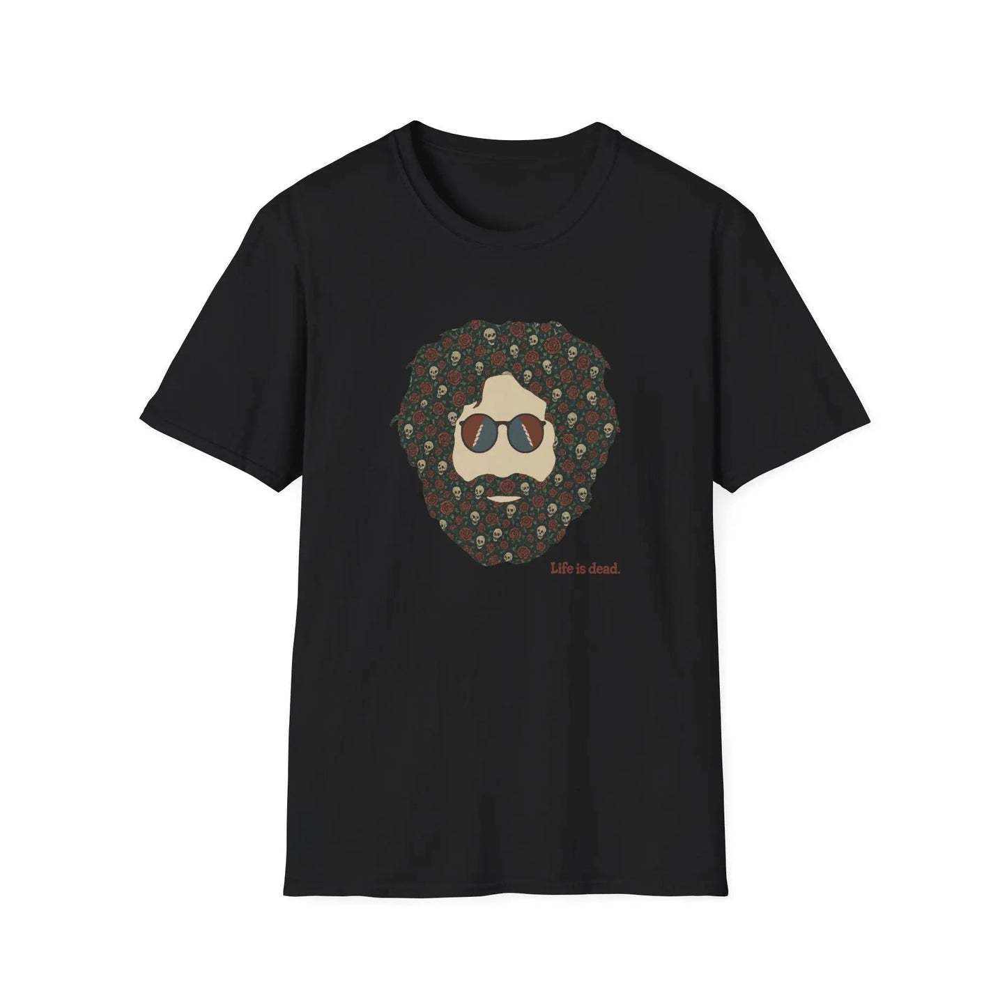 Skull & Roses Jerry Life is dead.® Grateful Dead T-Shirt