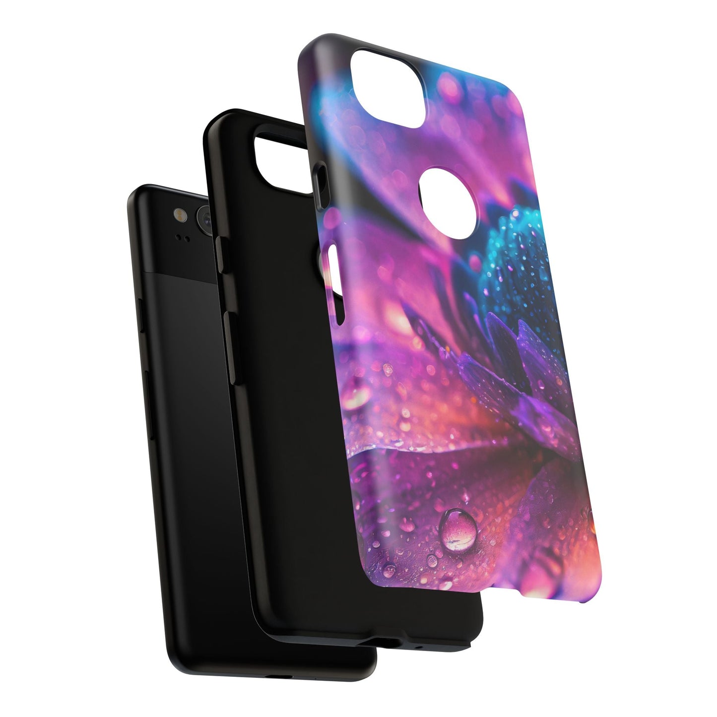 Vibrant Blue And Purple Flower Tough Phone Case