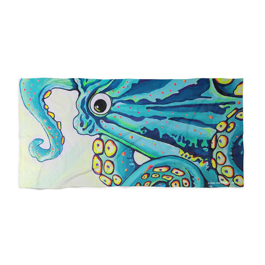 Cyclops Octopus Beach Towel for Summer Fun and Vacation Essentials