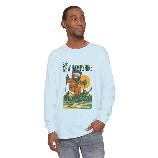 Ski New Hampshire - Life is dead.® Mountain Collection Garment-Dyed Long Sleeve T-Shirt