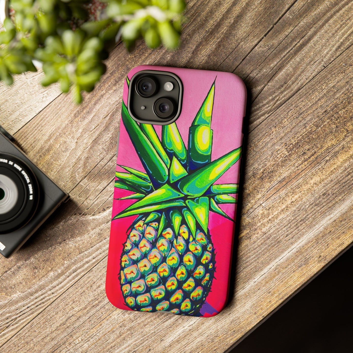 Neon Pineapple Tough Phone Case
