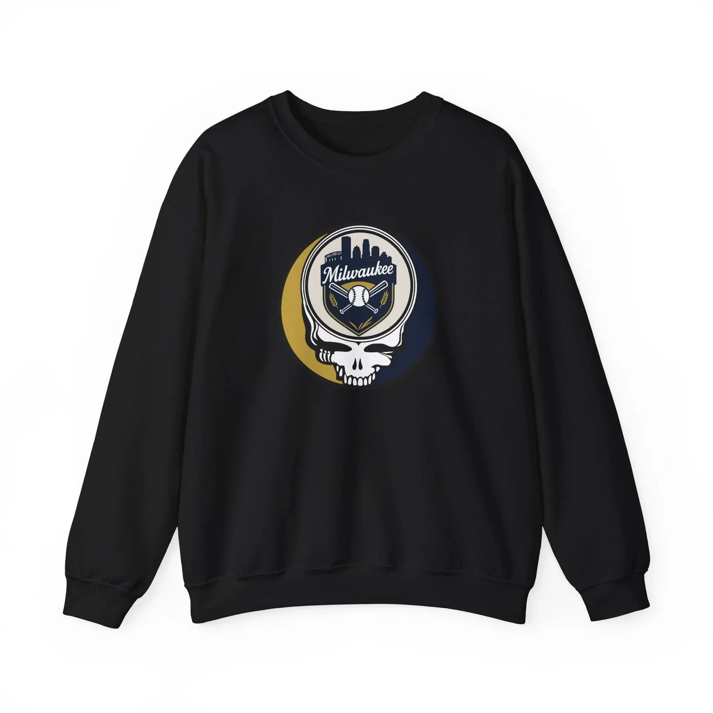 Milwaukee Brewers Original Stealie Grateful Dead Crewneck Grateful Dead Sweatshirt