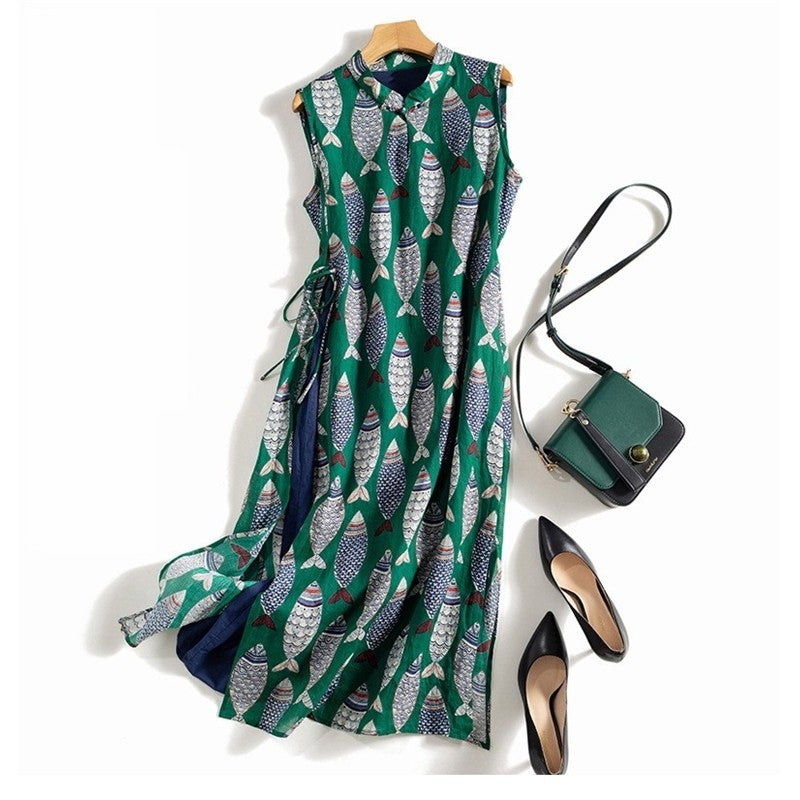 Sleeveless Linen Cotton Dress