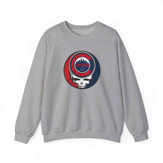 Chicago Cubs Original Stealie Grateful Dead Crewneck Grateful Dead Sweatshirt