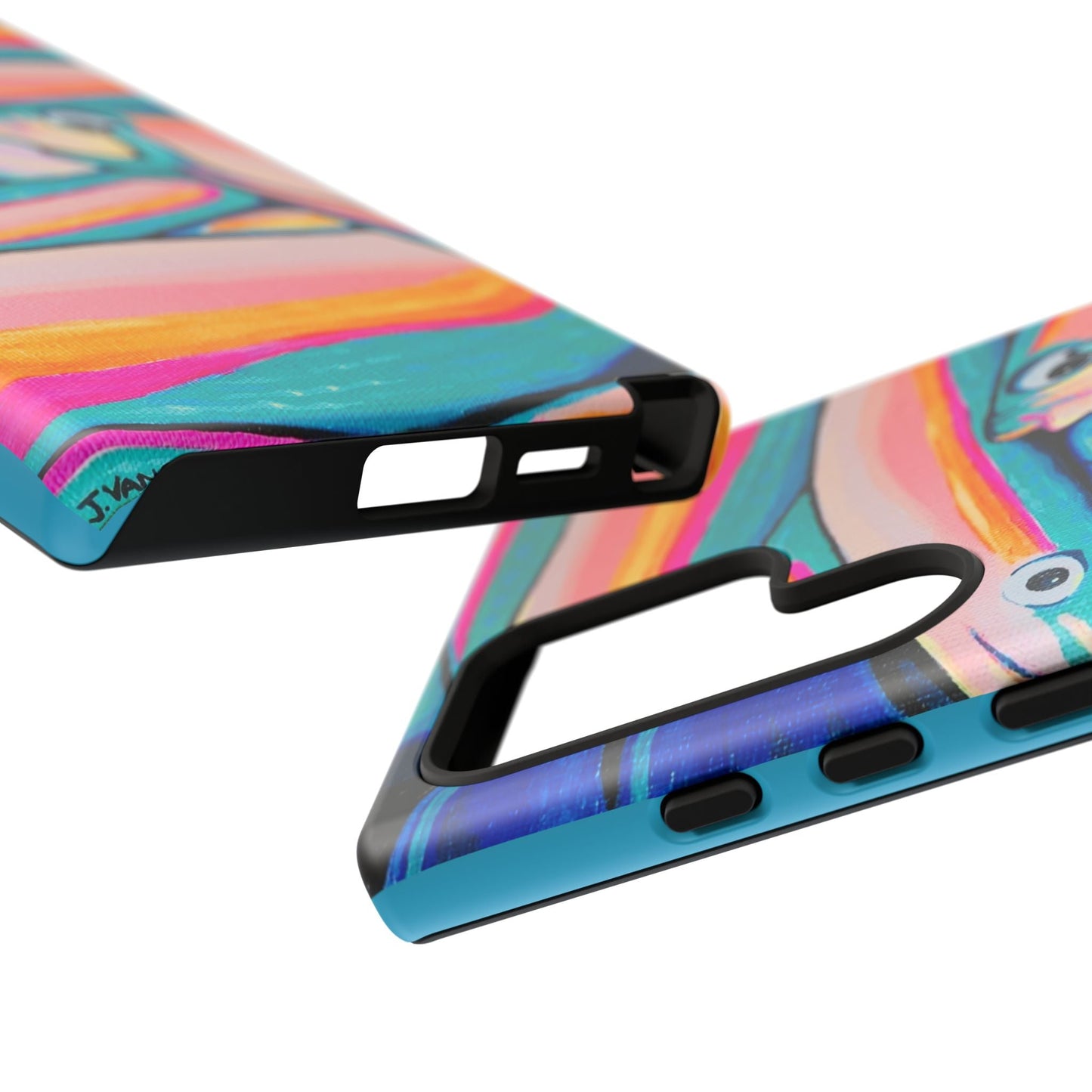 Neon Fish Tough Phone Case