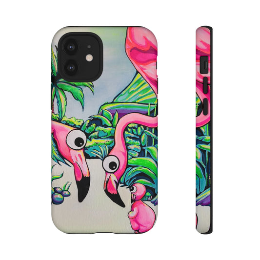 Cyclops Flamingo Family Tough Phone Case