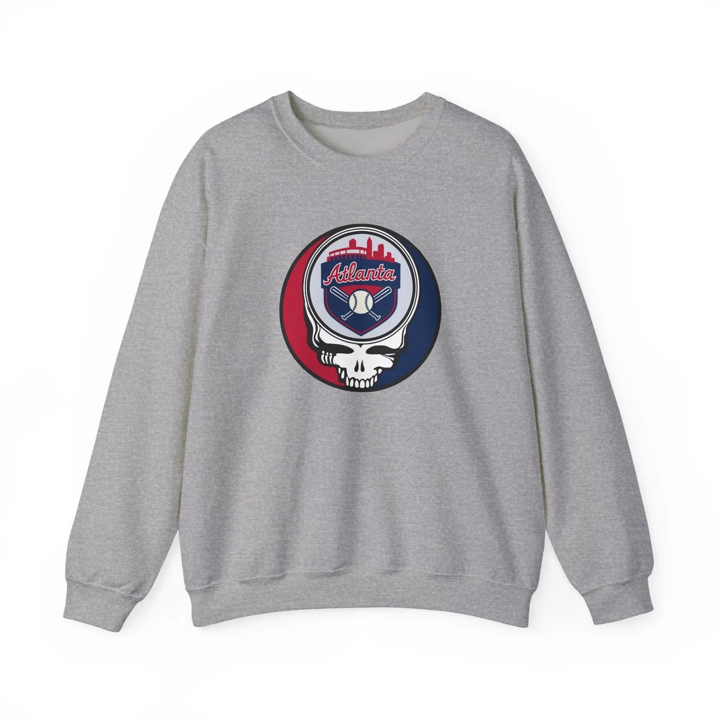 Atlanta Braves Original Stealie Grateful Dead Crewneck Grateful Dead Sweatshirt