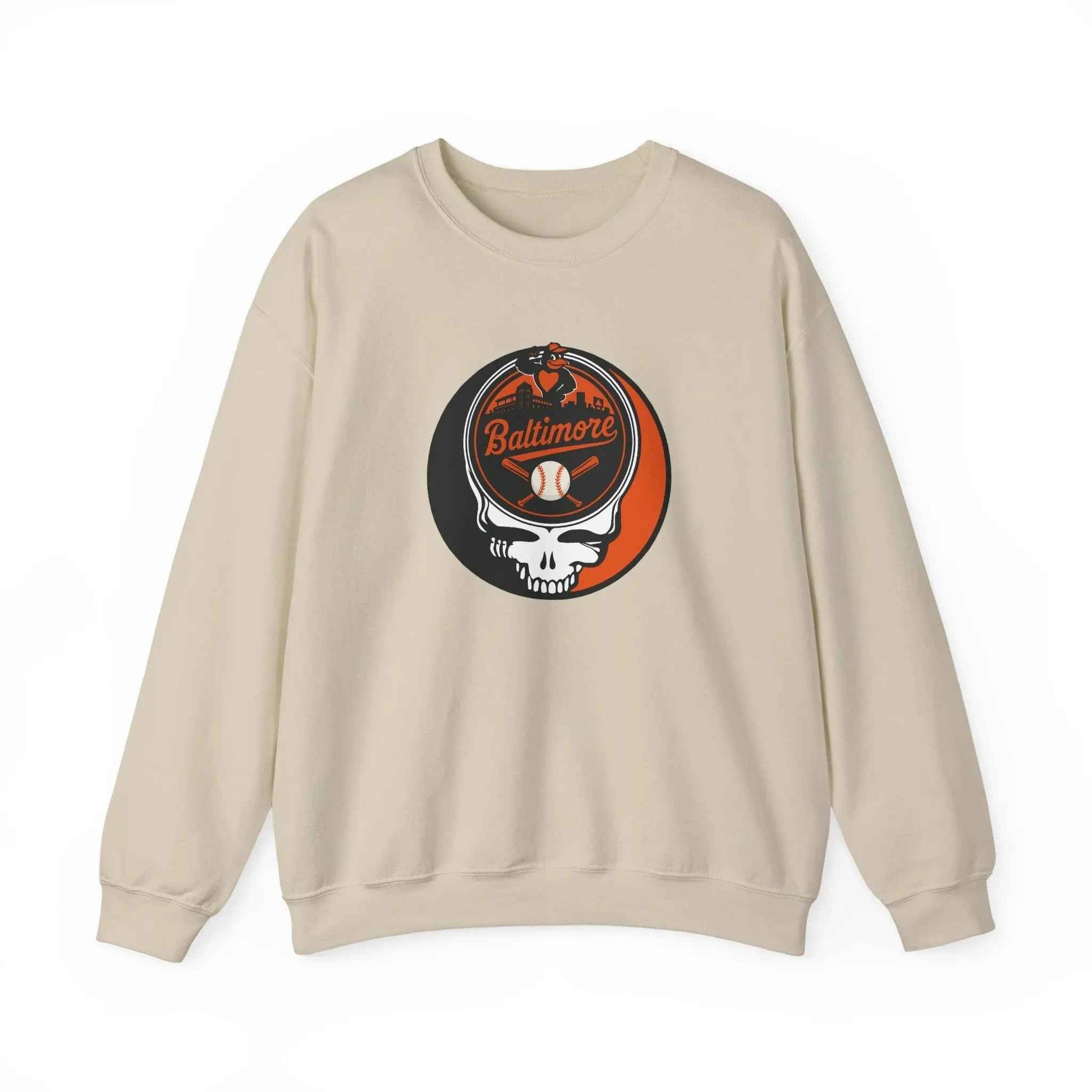 Baltimore Orioles Original Stealie Grateful Dead Crewneck Grateful Dead Sweatshirt