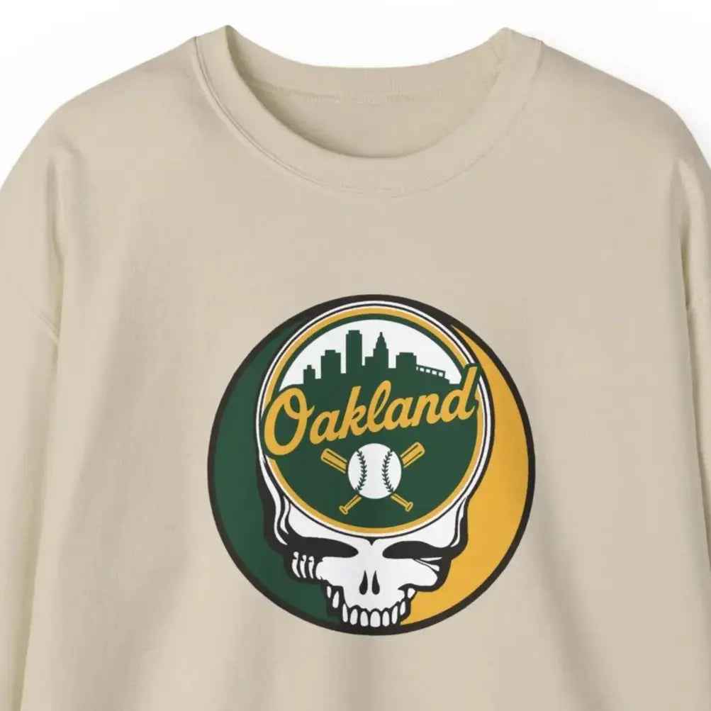 Oakland A's Original Stealie Grateful Dead Crewneck Grateful Dead Sweatshirt