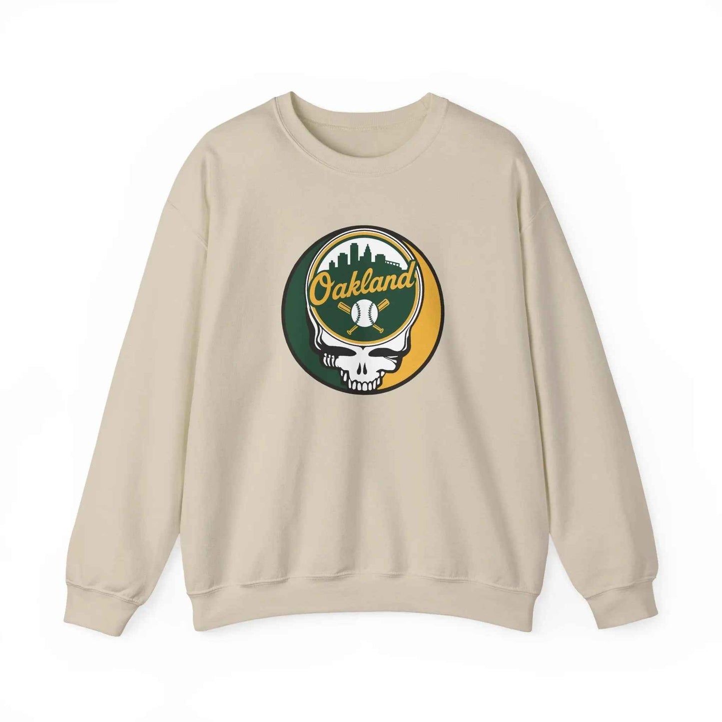 Oakland A's Original Stealie Grateful Dead Crewneck Grateful Dead Sweatshirt