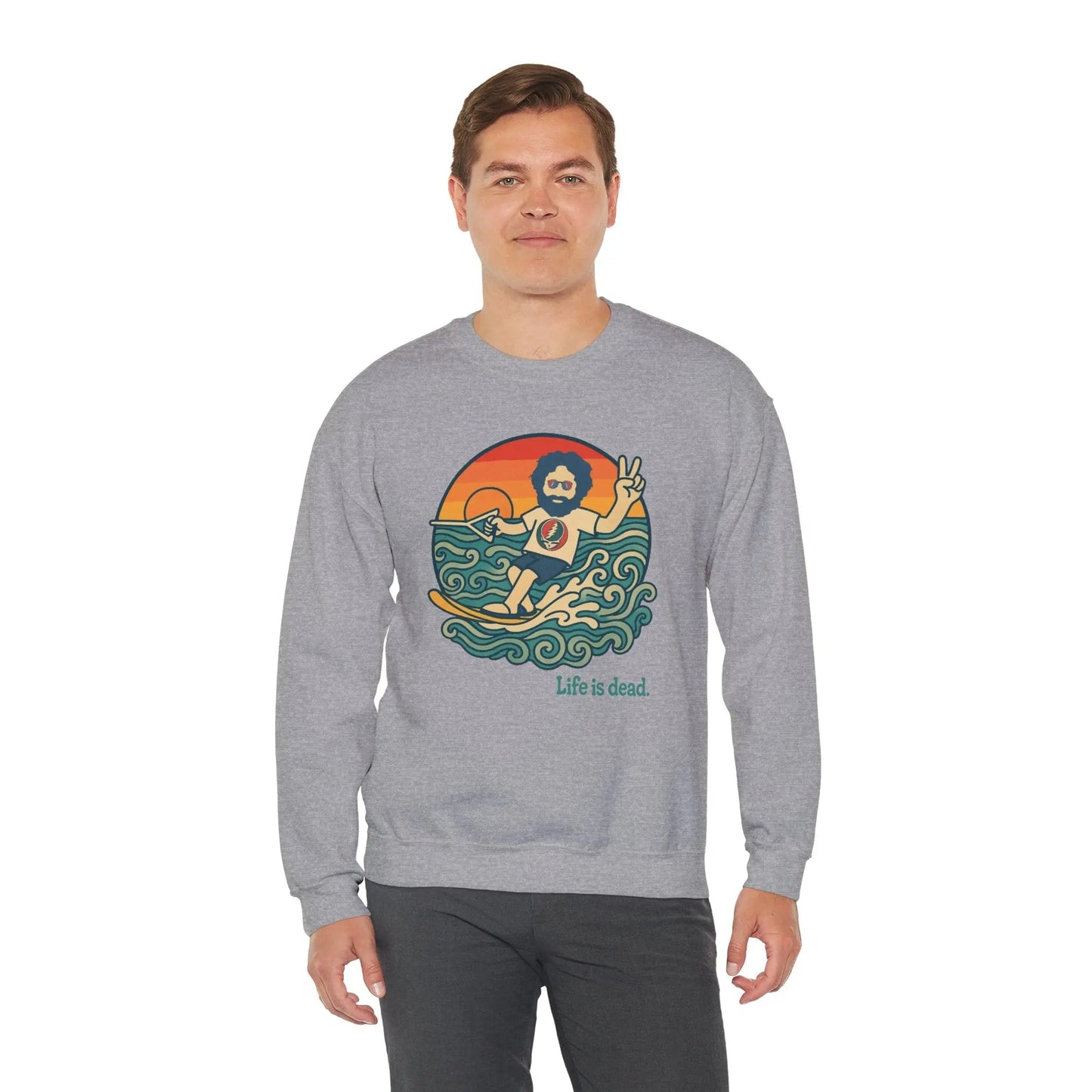 Waterskiin' Jerry Life is dead.® Crewneck