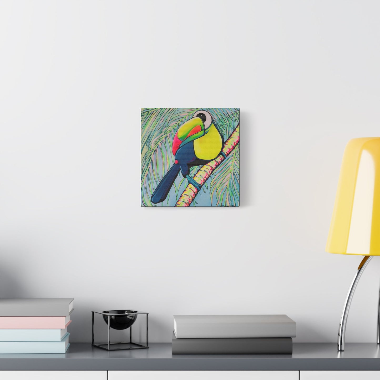 Cyclops Toucan Original Canvas Art Print, Bird Art, Tropical Vibes