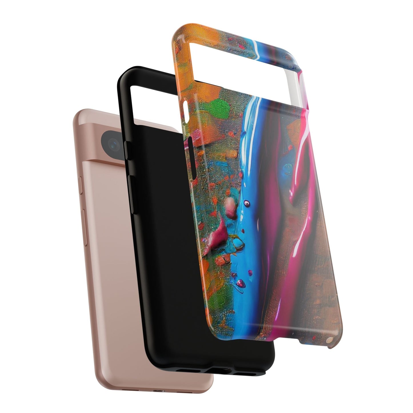 Colorful Artistic Paint Splatter Tough Phone Case