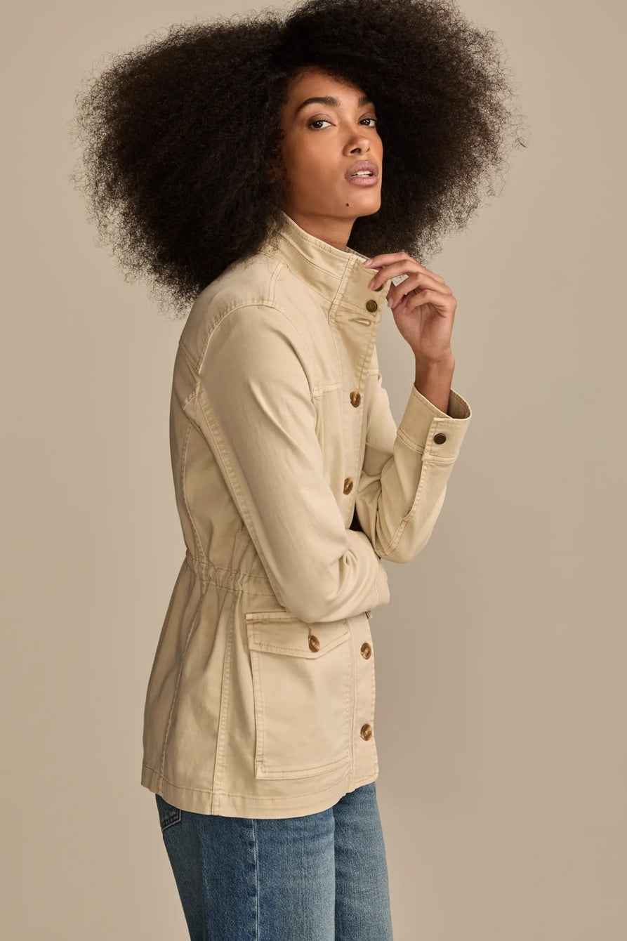 [126737-290] WOMENS LUCKY BRAND UTILITY JACKET - WOOD ASH